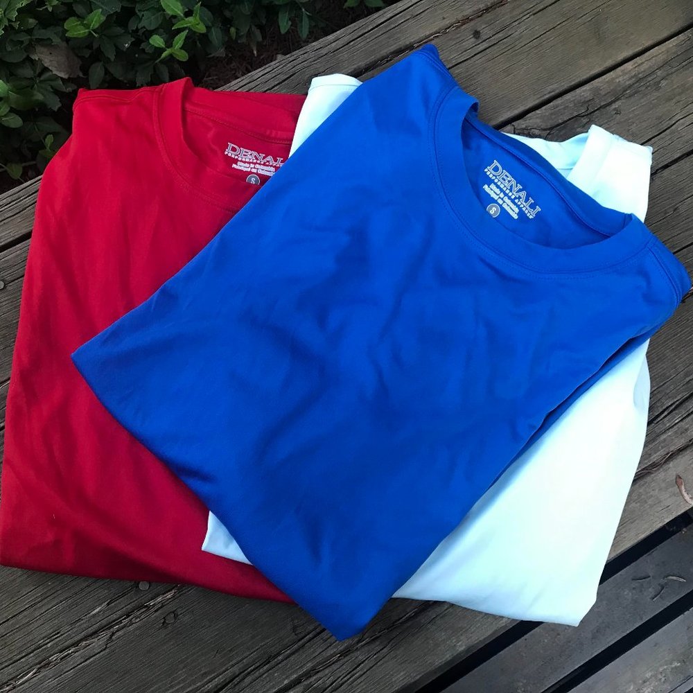 Denali Performance Apparel - Red, Royal Blue, & Ice Blue Long-Sleeve T-Shirts
